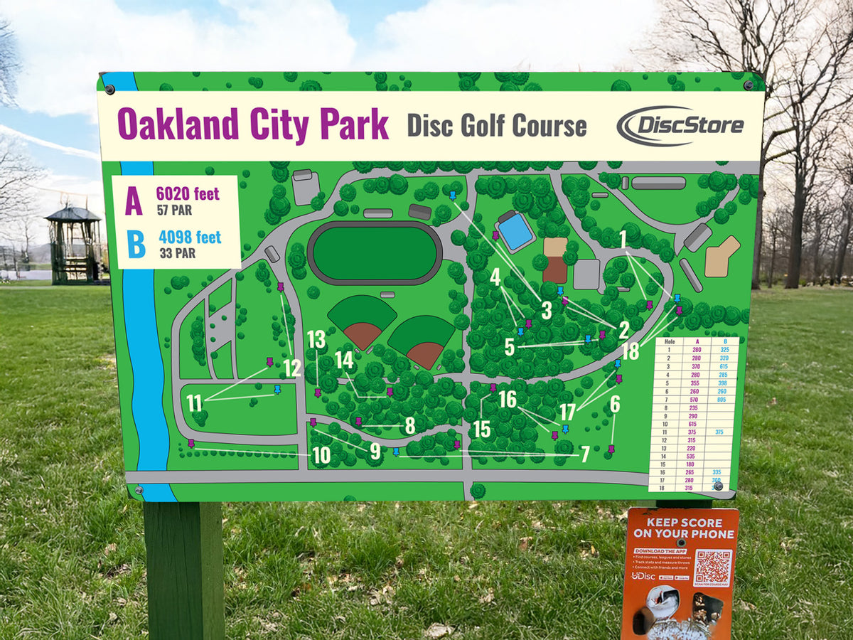 Custom Large Course Signage – DiscGolfBaskets.com